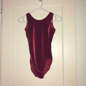 Velvet gymnastics leotard